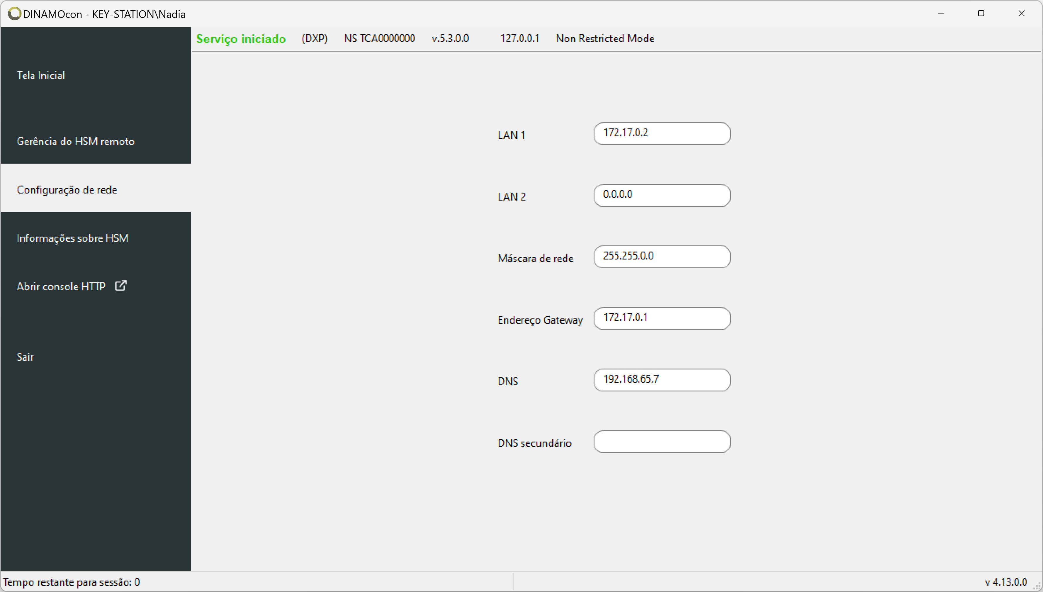 Network configuration screen on XP