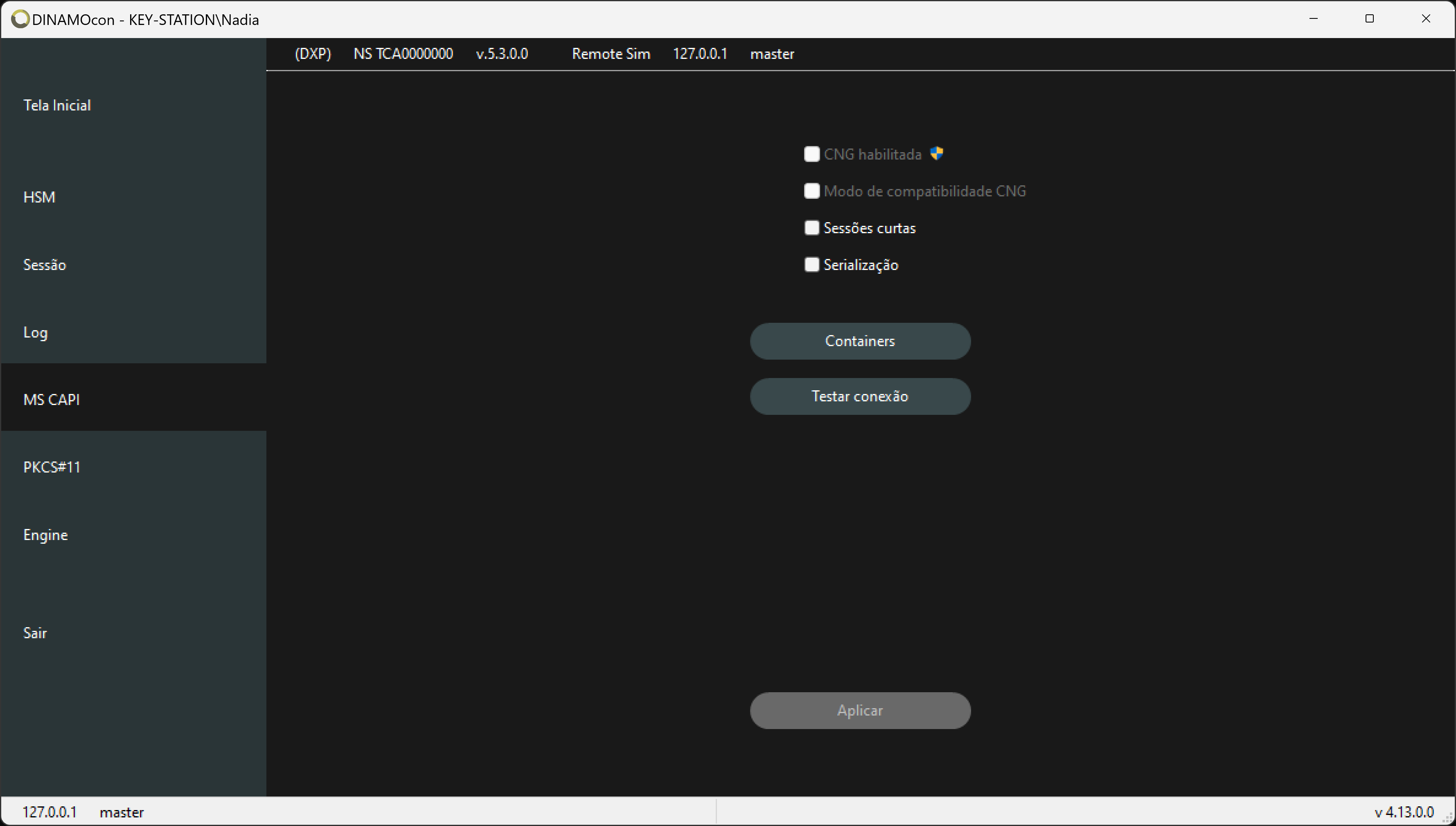 MS CAPI parameters