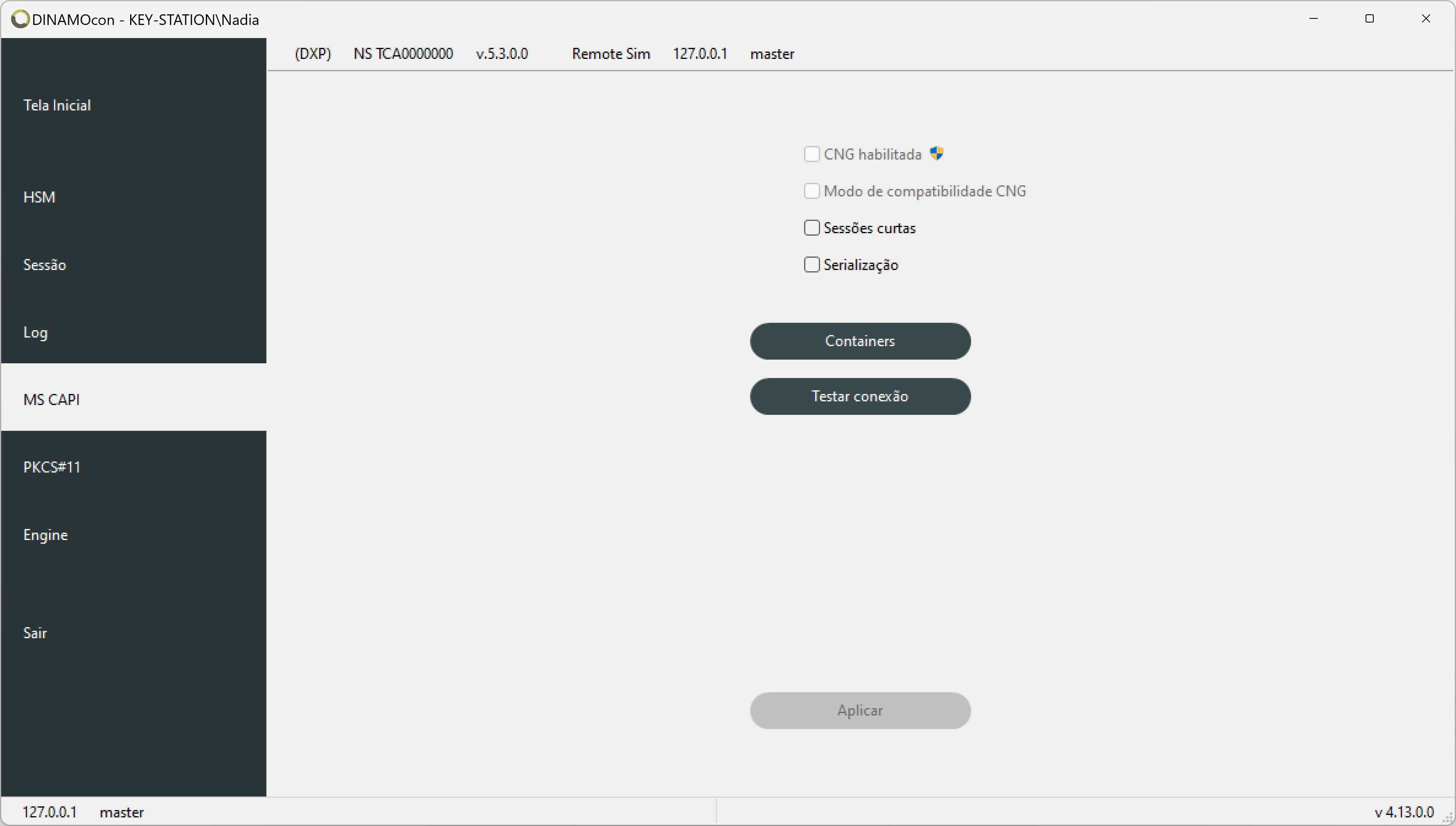 MS CAPI parameters