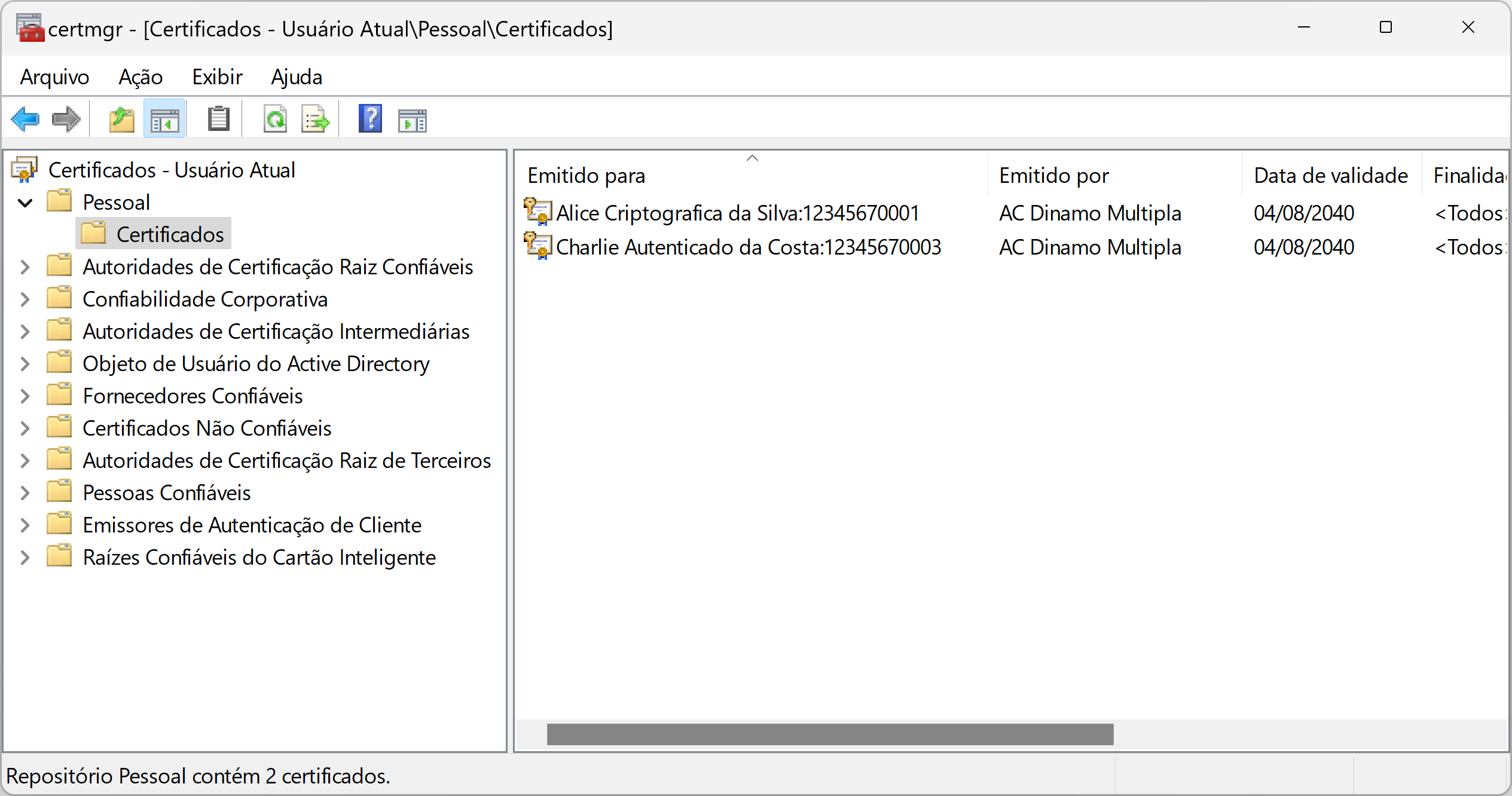 Windows Certificate Manager