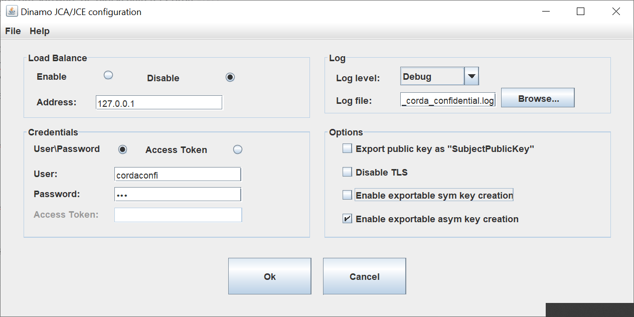 JCA configuration example