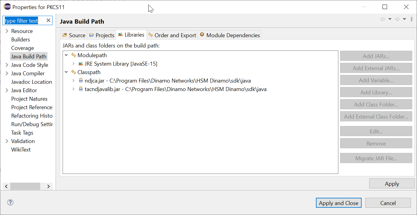 _build path_ configuration screen in Eclipse