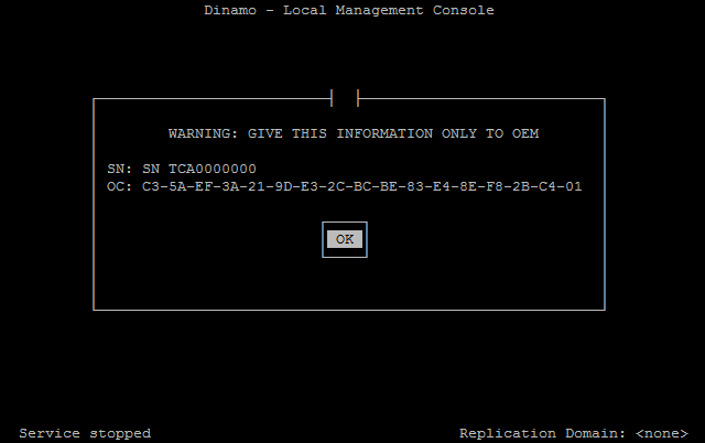 OEM security code display