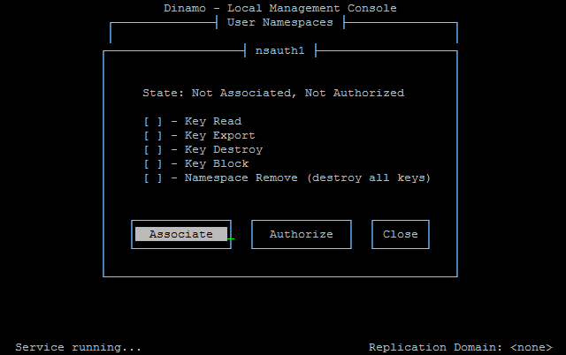 Partition status and permissions