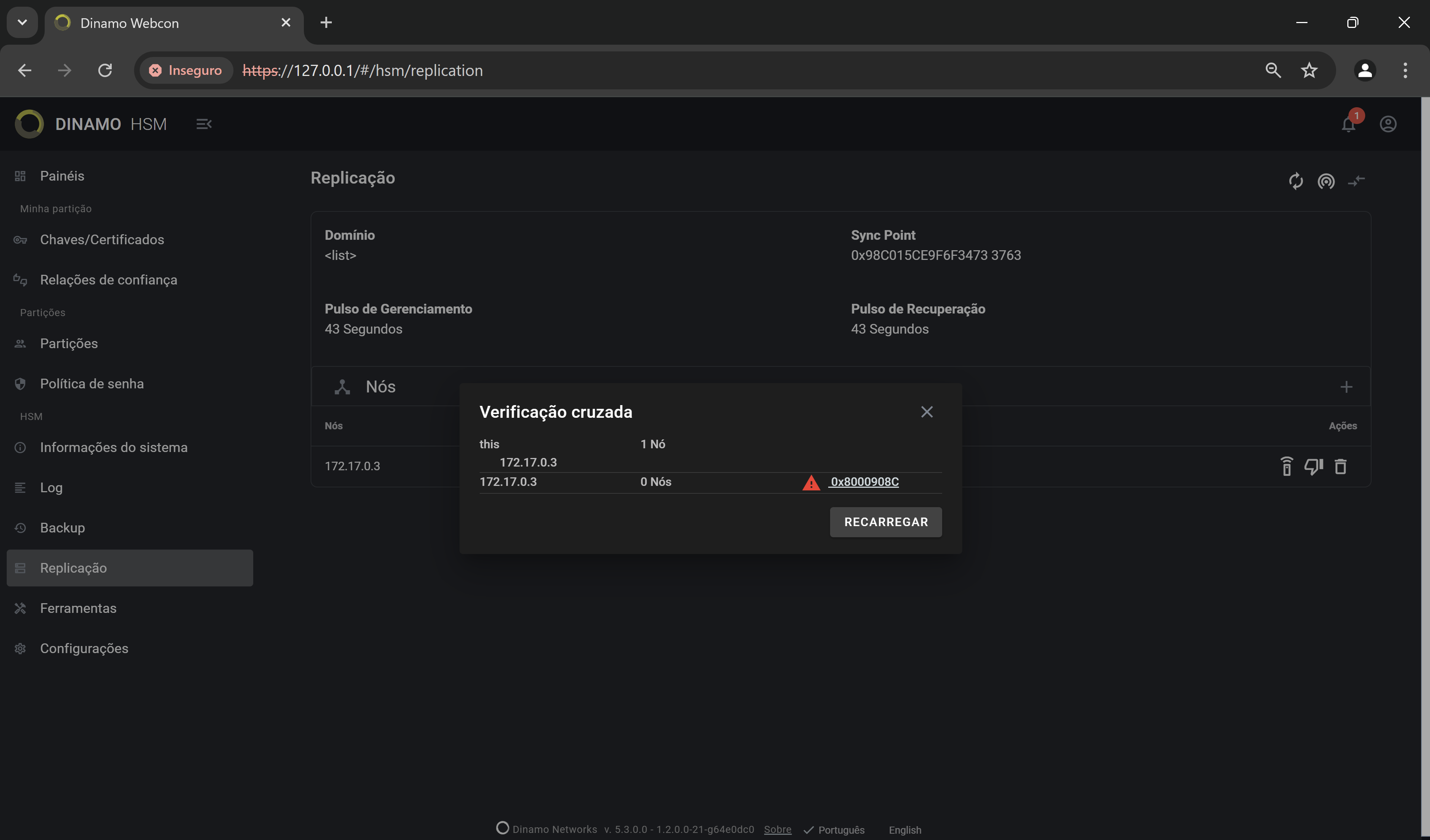 Cross-check report with error notes