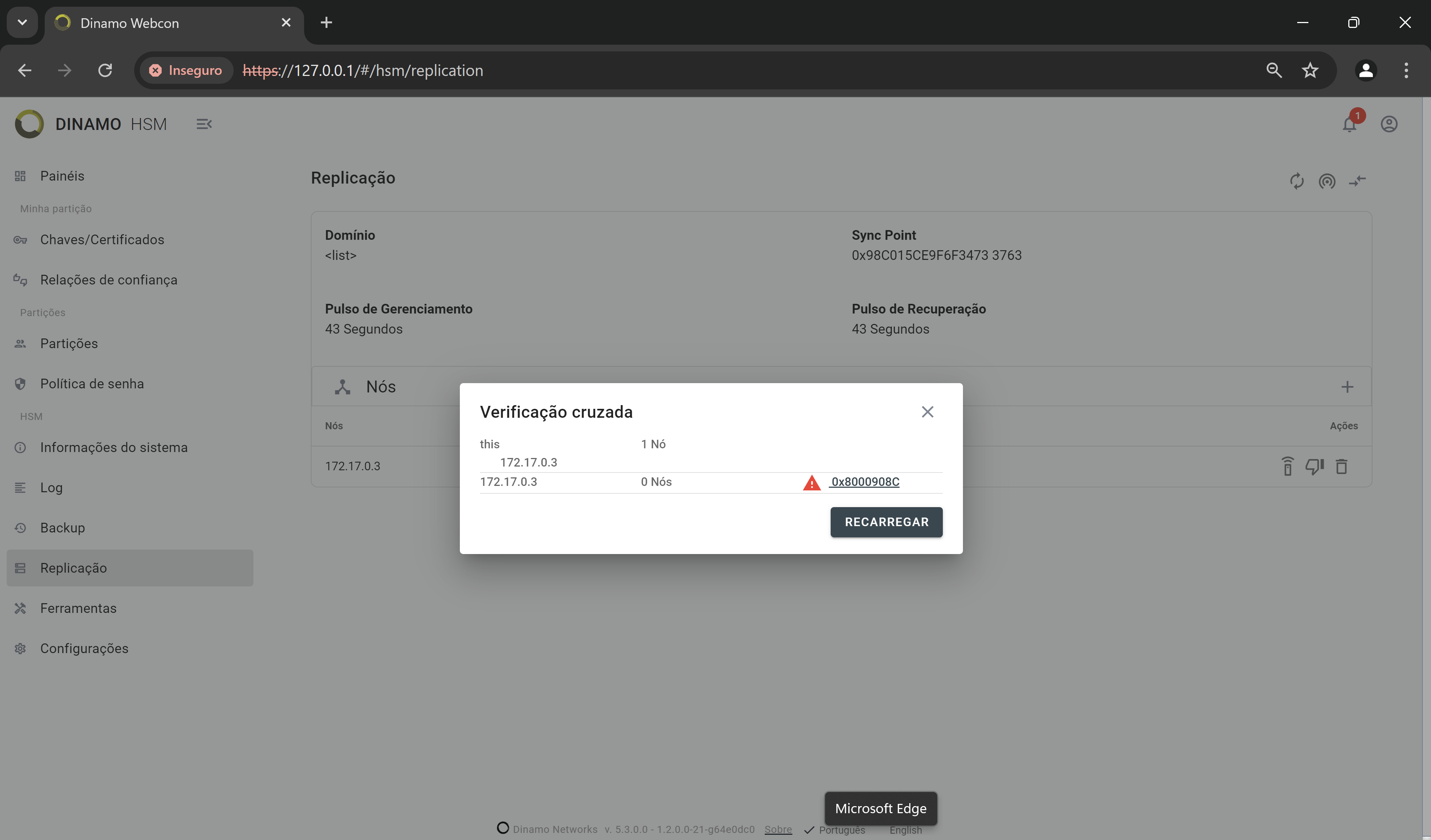 Cross-check report with error notes